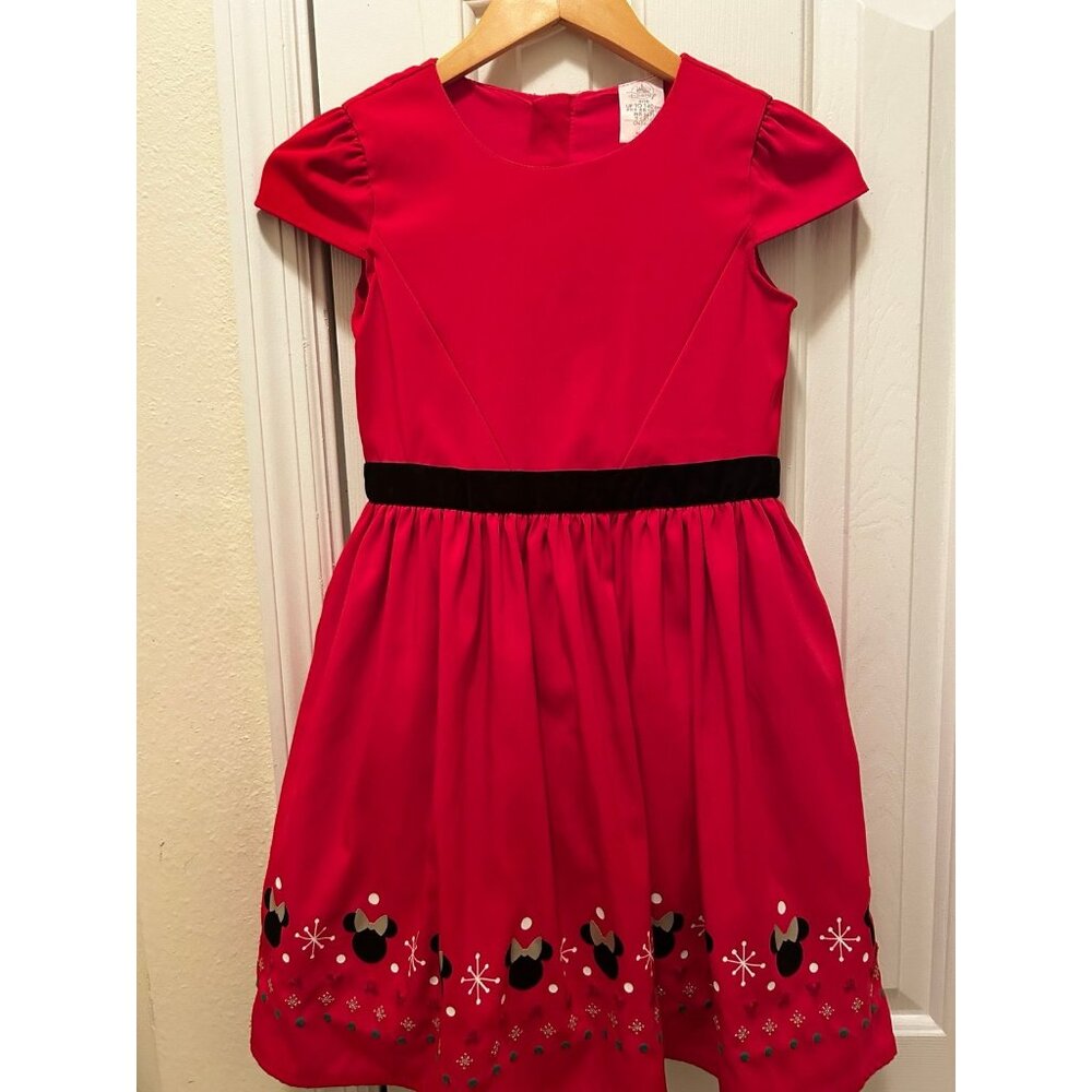Girls, Minnie, mouse Disney holiday Christmas dress size 9/10
